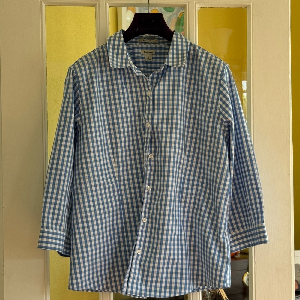 L.L. Bean Blue Checkered Women’s Shirt